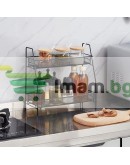 Етажерка 2 етажа кухня/баня черна loft